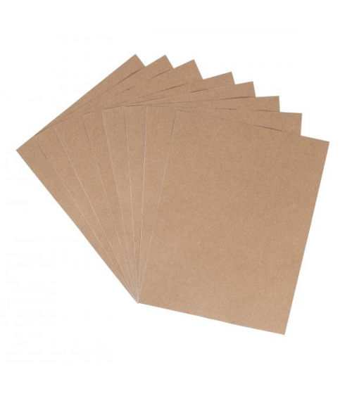 Papier kraft adhésif - 8 feuilles de papier kraft adhésif imprimable - (216 mm x 280 mm)