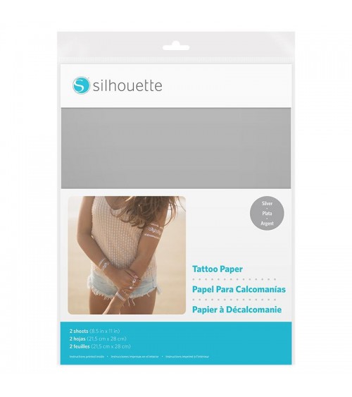 PAPIER DE TATOUAGE TEMPORAIRE OR ET ARGENT