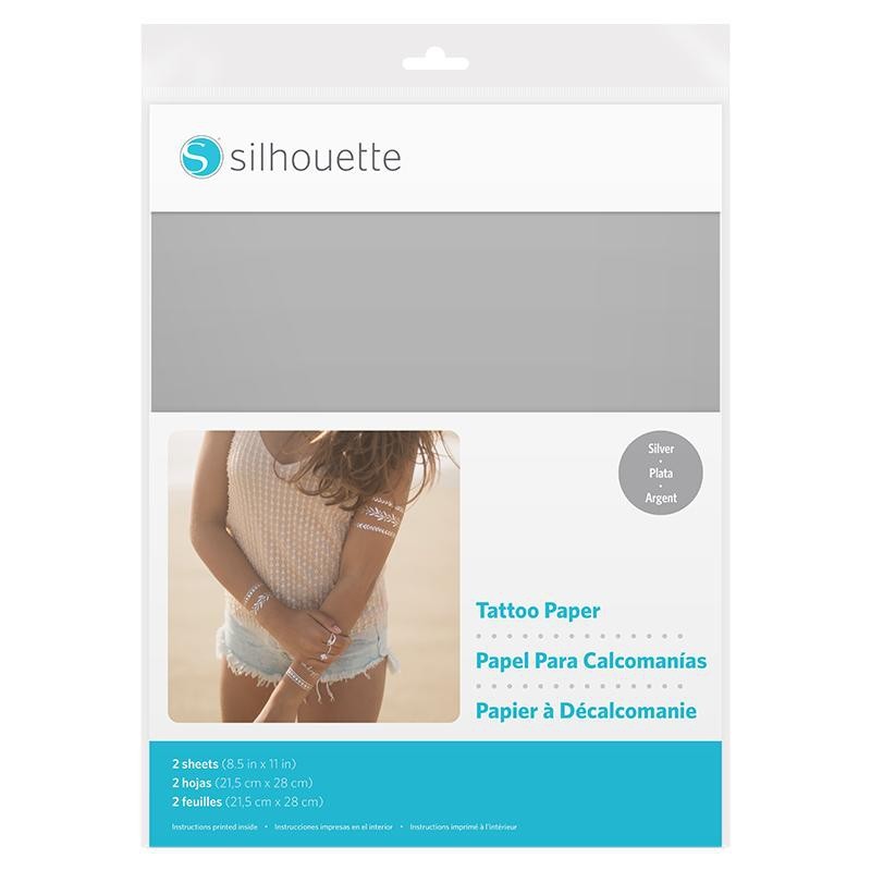 PAPIER DE TATOUAGE TEMPORAIRE OR ET ARGENT