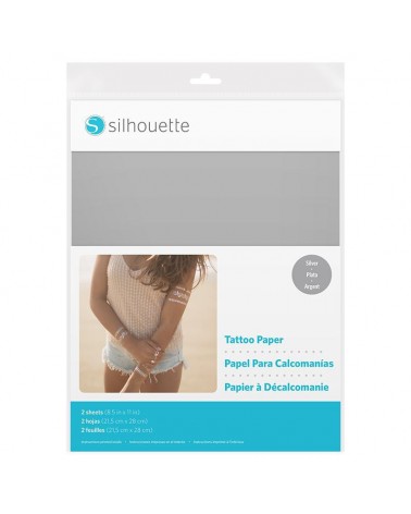 PAPIER DE TATOUAGE TEMPORAIRE OR ET ARGENT