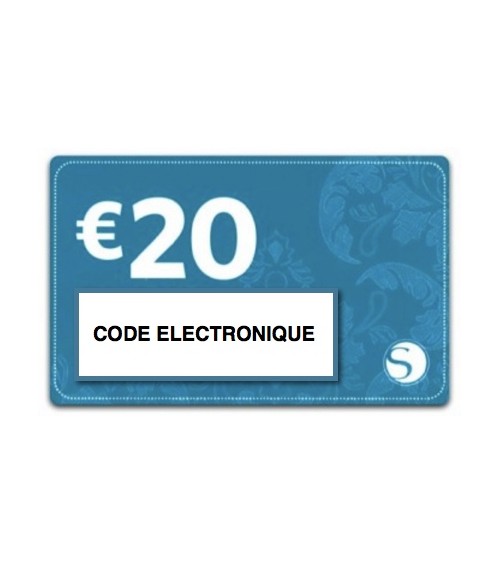 Carte 20 EUROS - code électronique
