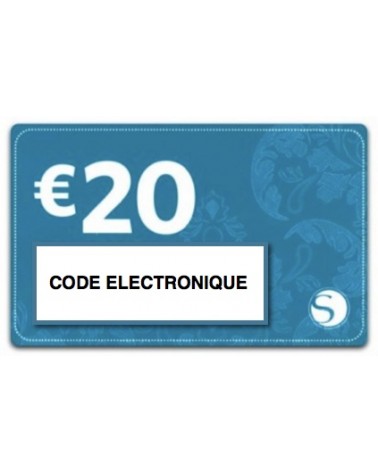 Carte 20 EUROS - code électronique