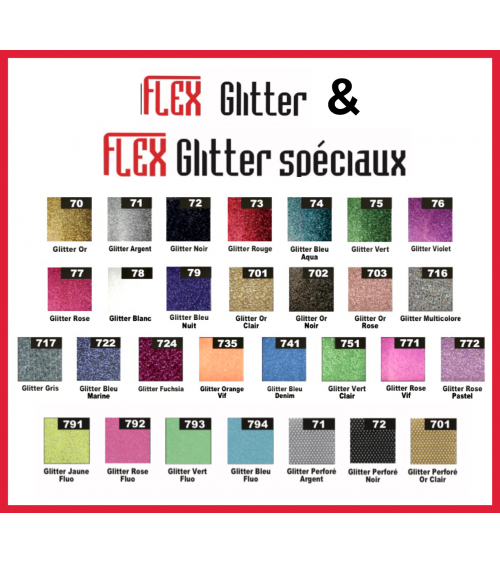Flex GLITTER - env. 33 x 50 cm