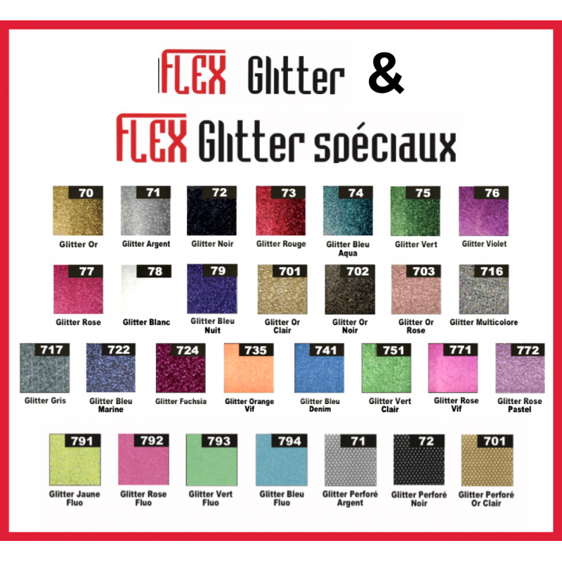 Flex GLITTER - env. 33 x 50 cm